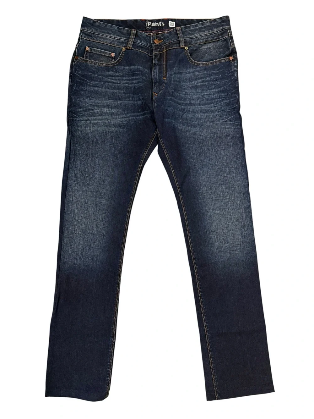 MAC iPants Modern Fit Jeans 33x34 Fit 33x31 Dark Wash Stretch Straight Leg Denim